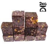 Hedyex 2Kg Sazan Küspesi Delikli Küp Çilekli Mısır Küspesi Kare - 2