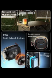 YSW220 10W Dahili Hoparlörlü 2500 mAh Bataryalı BT 5.3 RGB Kablosuz Mini Hoparlör - 3