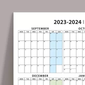 Eylül Başlangıç 2024 - 2025 Akademik Takvim, Akademik Planlayıcı Takvim, Duvar Takvimi - 4