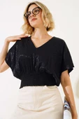Bel Gipeli Jakar Bluz Siyah thumbnail 2