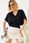 Bel Gipeli Jakar Bluz Siyah thumbnail 1