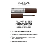L'Oréal Paris Brow Artist Plump & Set Dolgun Görünüm Veren Kaş Sabitleyici Maskara  - 109 Ebony - 5