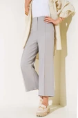 Önü Çımalı Pantolon Gri - 2