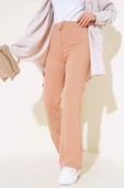 Tek Düğmeli Çımalı Pantolon Camel - 1