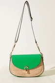 Hasır Detaylı Kol Çanta Yeşil thumbnail 2