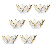 6'lı Çay Tabak Nilüfer Model Altın Renk - 1