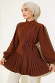 Piliseli Tunik Kahve thumbnail 1