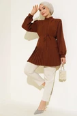 Piliseli Tunik Kahve thumbnail 2