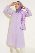 Uzun Model Klasik Yaka Tunik Lila thumbnail 2