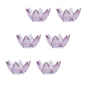 6'lı Çay Tabak Nilüfer Mor Renk - 1