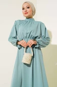Bel Lastikli Kloş Elbise Mint thumbnail 2