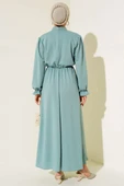 Bel Lastikli Kloş Elbise Mint thumbnail 3