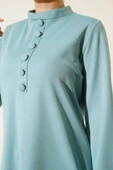 Düğme Süslemeli Tunik İkili Takım Mint thumbnail 4