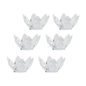 6'lı Çay Tabak Nilüfer Şeffaf Renk - 1