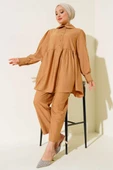Bebe Yaka Dantel Detaylı İkili Takım Camel thumbnail 1