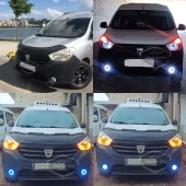 Dacia Lodgy 2012-2022 Uyumlu Üniversal Mercekli Angel Sis Farı Metal Su Geçirmez 76 mm Buz Mavi Halkalı Gündüz Farı Angel Eyes 2 Adet - 3