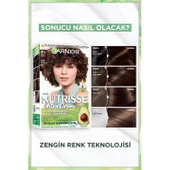 Garnier Nutrisse Yoğun Besleyici Kalıcı Krem Saç Boyası 4 1:2 Işıltılı Kahve - 3