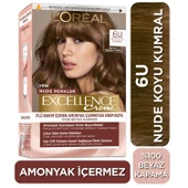 L’Oréal Paris Excellence Creme Nude Renkler Saç Boyası – 6U Nude Koyu Kumral - 1