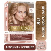 L’Oréal Paris Excellence Creme Nude Renkler Saç Boyası – 8U Nude Koyu Sarı - 1
