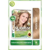 Garnier Nutrisse Yoğun Besleyici Kalıcı Krem Saç Boyası 8 Koyu Sarı - 1