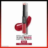 L'oréal Paris Infaillible 2-Step 24 Saat Kalıcı Likit Ruj & Balm - 501 Timeless Red - 1