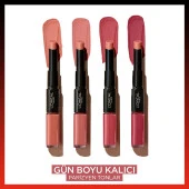 L'Oréal Paris Infaillible 2-Step 24 Saat Kalıcı Likit Ruj & Balm - 801 Toujours Toffee - 7