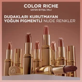 L'Oréal Paris Color Riche Saten Bitişli Ruj - 505 Nude Resilient thumbnail 4