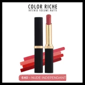 L'Oréal Paris Color Riche Intense Volume Matte Ruj - 640 Nude Independant thumbnail 1