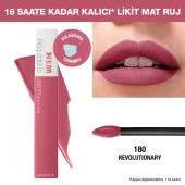Maybelline New York Super Stay Matte Ink Likit Mat Ruj - 180 Revolutionary - Pembe - 10