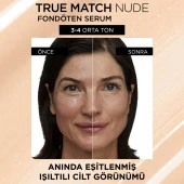 L'Oréal Paris True Match Nude Fondöten Serum 3-4 Light Medium - 4