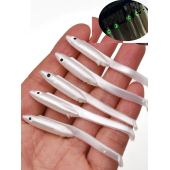 Eagenset Silikon Balık Fosforlu Karanlıkta Parlayan Glow Gözler 5,5 cm Yapay Yem Olta Takımı, Çapari, Jig, Yapım Malzemesi - 2