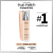 L'Oréal Paris True Match Bakım Yapan Fondöten - 2C Soğuk Alt Ton - 1