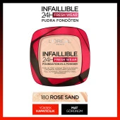 L'Oréal Paris Infaillible 24H Fresh Wear Pudra Fondöten 180 Rose Sand - 1