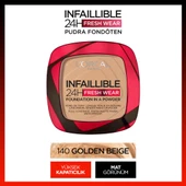 L'Oréal Paris Infaillible 24H Fresh Wear Pudra Fondöten 140 Golden Beige - 2