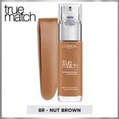 L'Oréal Paris True Match Bakım Yapan Fondöten 8R NUT BROWN - 7