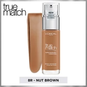 L'Oréal Paris True Match Bakım Yapan Fondöten 8R NUT BROWN - 8