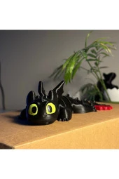 3D Ejderhanı Nasıl Eğitirsin-Bebek Dişsiz-Baby Toothless Hareketli Figür 16CM - 1