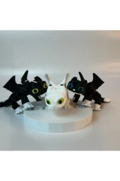 3D Dişsiz Çocuklar Dart, Pouncer ve Ruffrunner Hareketli Figürü - 15 Cm ( 3 Adet ) - 1