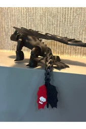 Dişsiz (toothless) Ejderhanı Nasıl Eğitirsin Hareketli Figürü - 20 Cm ( 1 Adet ) ( Siyah ) - 3