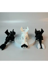 3D Dişsiz Çocuklar Dart, Pouncer ve Ruffrunner Hareketli Figürü - 15 Cm ( 3 Adet ) - 3