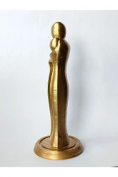 Anneler Günü Anne Ve Bebek Figür Heykelcik Altın Rengi - 2