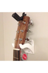 Klasik Akustik Elektro Gitar Duvar Askısı Yüksek Kalite Beyaz - 1