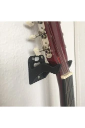 Klasik Akustik Elektro Gitar Duvar Askısı Yüksek Kalite Siyah - 1