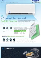 Alarko Carrier Premium 12000 BTU 42QHG012D8SJ Inverter Duvar Tipi Split Klima - 5