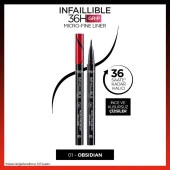 L'Oréal Paris Infaillible 36H Grip Micro Fine Eyeliner 01 Obsidian - Siyah - 2
