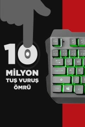 Rampage Kb-R57 X-jammer Gökkuşağı Aydınlatmalı Usb Tam Türkçe Gaming Oyuncu Klavyesi - 6