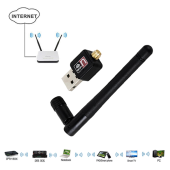 300Mbps 2DBI Antenli Mini Wireless USB Adaptör Wifi Uydu Alıcı - 2