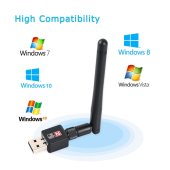 300Mbps 2DBI Antenli Mini Wireless USB Adaptör Wifi Uydu Alıcı - 3