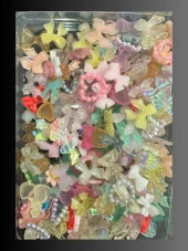 3D Tırnak Süsleri Tırnak Charmı  Kurdele Kalp Gül Ayıcık Nail Charms Nail Art Objeleri 500 Adet - 1