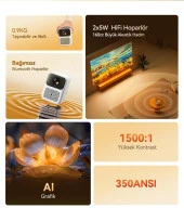 Wanbo Dali 1 Taşınabilir Projeksiyon Cihazı Bluetooth Hoparlör Modlu - 2